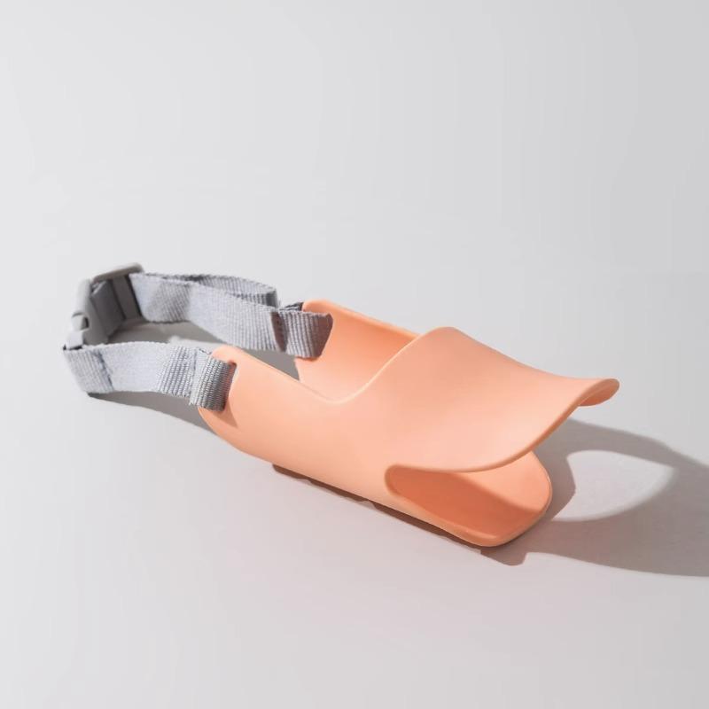 

Противолай для щенков, противолай для домашних животных, регулируемый противоукусный мягкий силиконовый противолай, маска для домашних животных L розовый