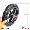 12 Inch  * 1.5 Elderly Scooter Electric Wheelchair Tire Front Wheel x1.50 Honeycomb Solid  Assembly