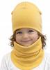 Hat + Scarf Set 110-122 Children' Set 52-56 Spring Mustard
