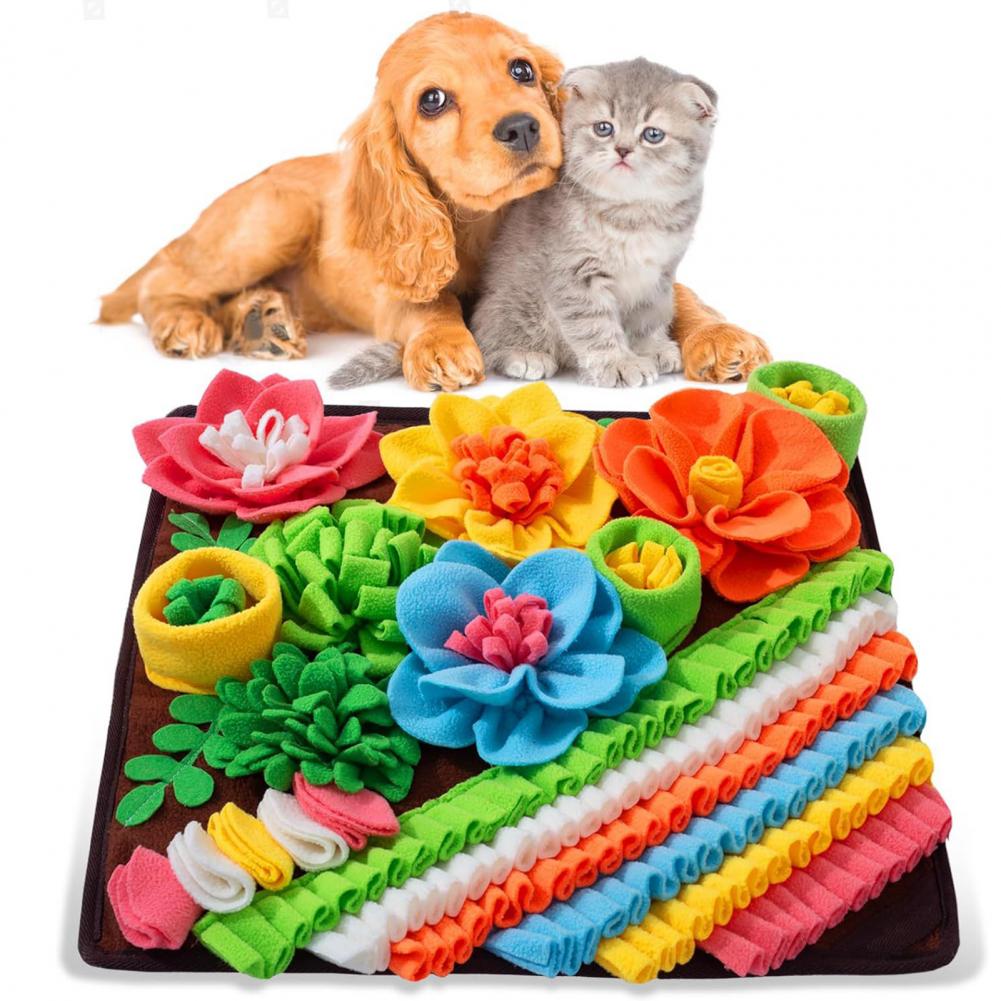 Pet Sniffing Training Mat Dogs Cats Educational Stress Relief Bite Resistant Slow Food Mat Pets Eco-friendly Training Blanket