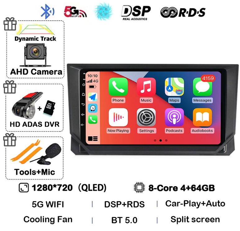 Android 14 Carplay Auto 4G+WIFI Car Radio for SEAT Ibiza 2017 2018 2019 2020 Stereo GPS Multimedia Video Player 360 Camera Audio