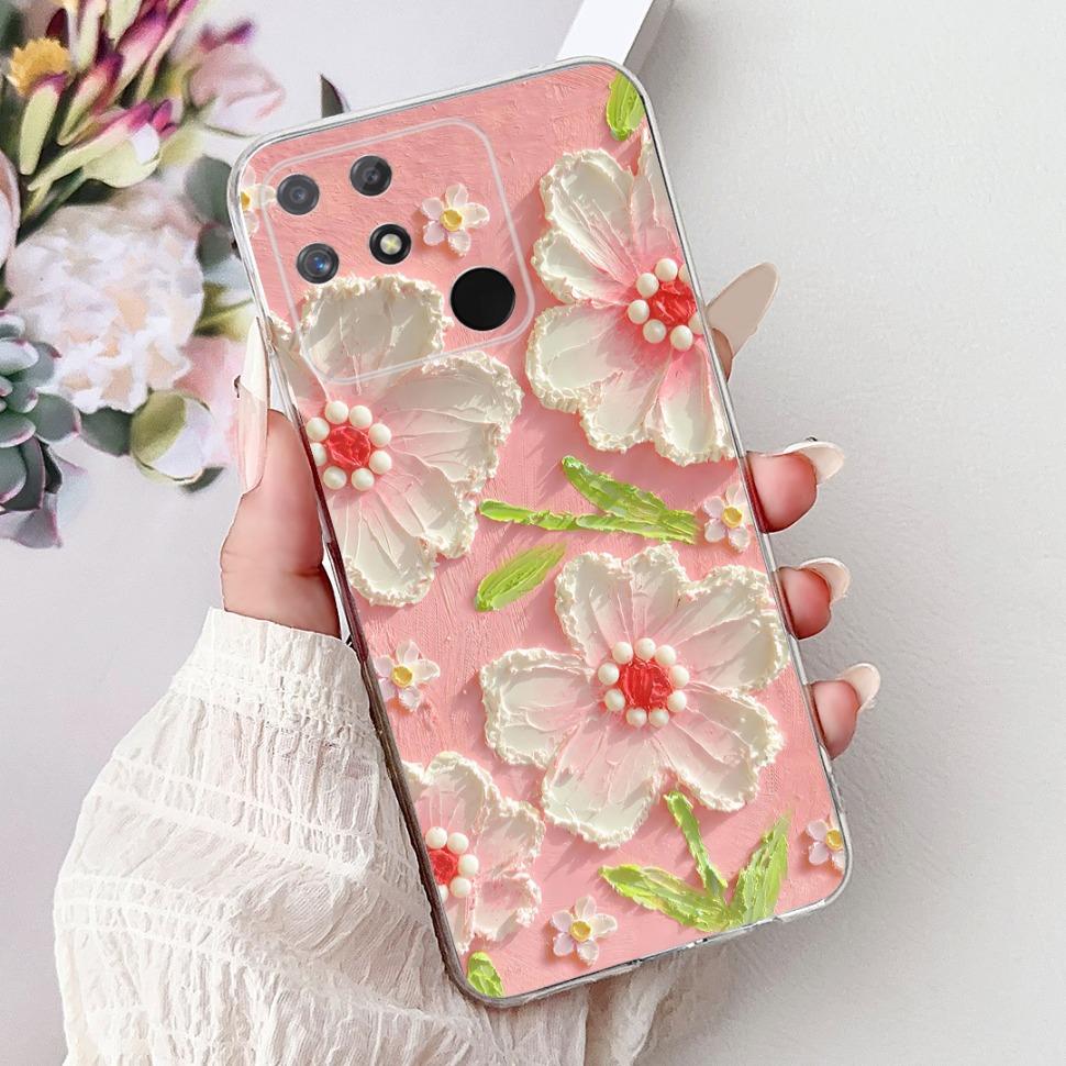 Soft Full RMX3430 Protective Cover For Realme Narzo 50A Casing Cat Pattern For Realme Narzo 50A Narzo50A Silicone Covers Case