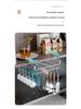 Stainless Steel Kitchen Storage Rack: Hanging Organizer with Cabinet Baskets & Paper Towel Holder