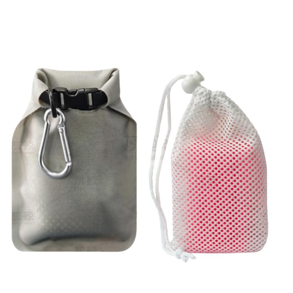 Foldable Sealed Soap Holder Leak-Proof Travel Soap Bar Bag Soap Bar Case  Travel Gadgets серый