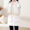 Down Cotton Vest Women's New Autumn and Winter Warm Medium and Long Thickened Hooded Vest Jacket