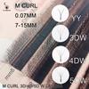 SUPMACIO 2D/YY 3D 4D 5D W Lashes LU/M Curl W Shape Eyelash Extension Hand Woven Soft W-Shape 12 Lines Mesh False Lashes