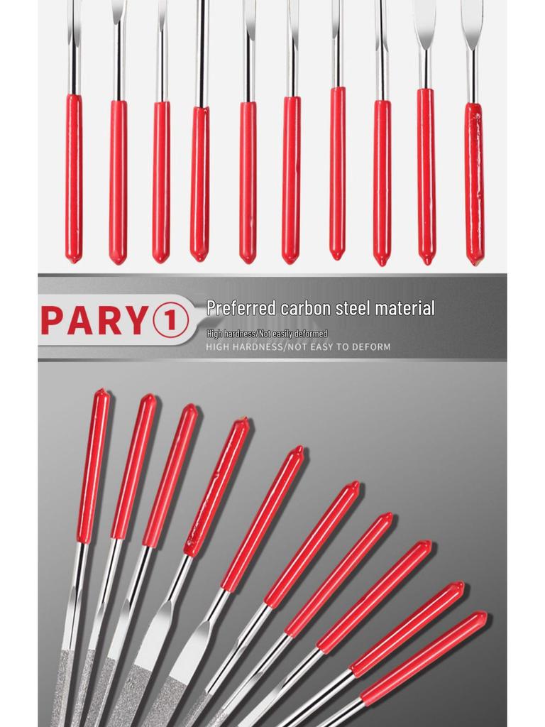 Diamond File Set: Fine Steel Metal Alloy Assorted Files