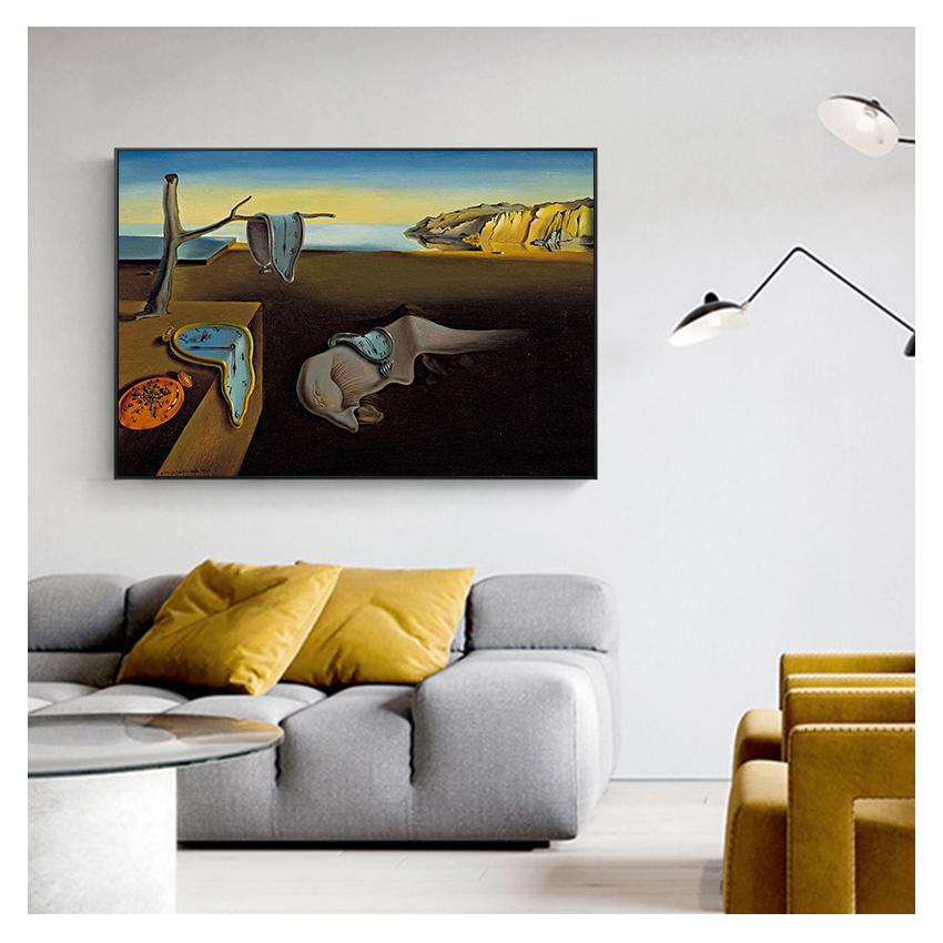 Of Memory Clocks Surreal Canvas Print Painting Poster Art Wall Pictures For Living Room Home Decor Salvador Dali The Persistence No Frame