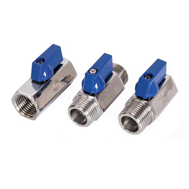 1/8" 1/4" 3/8" 1/2" 3/4" 1 Inch BSP Male/Female Mini Ball Valve 304 Stainless Steel Manual Tap Valves Homebrew