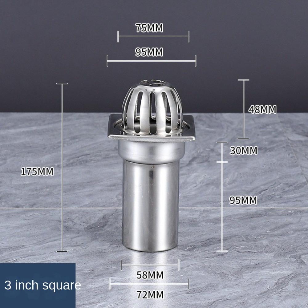 Stainless Steel Roof Floor Drain Anti-blocking Anti Rodent Rooftop Rain Pipe Cap Easy Installation Sewer Net Filter