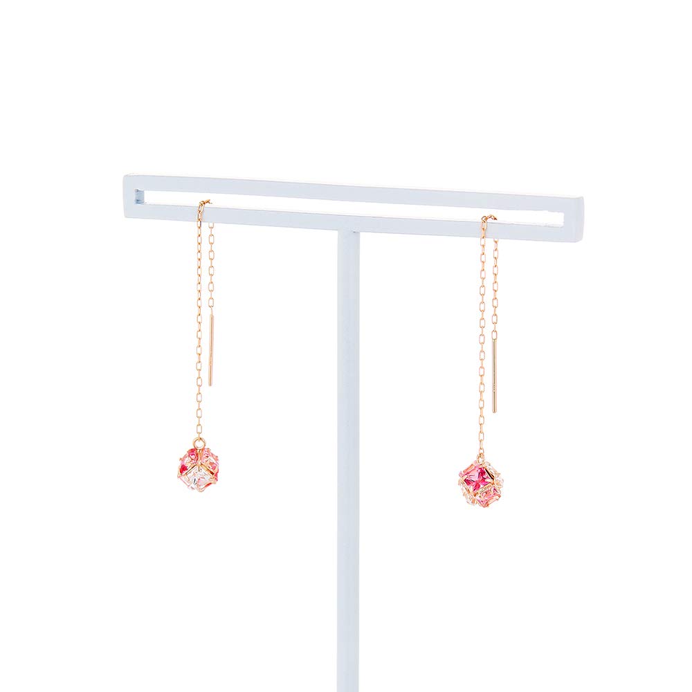 [Official] ESTELLE Women's American Style Earrings in 10K Pink Gold with November Birthstone Topaz (0222-7961-0019-0000)