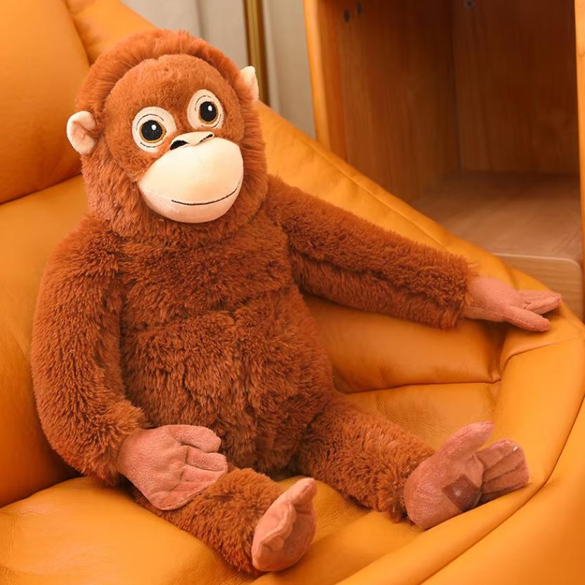 66Cm Simulatie Aap Orang-oetan Pop Super Zacht Knuffelzak Dieren Pluche Speelgoed Anime Cartoon Decor Jongens Meisjes Verjaardagscadeaus 66cm