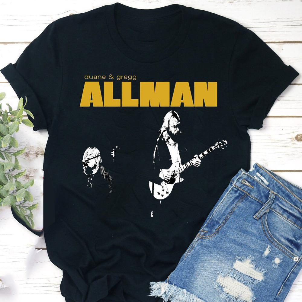Rare Duane Allman Duane & Gregg Allman T-shirt Tee Men All Size Unisex T-Shirt S