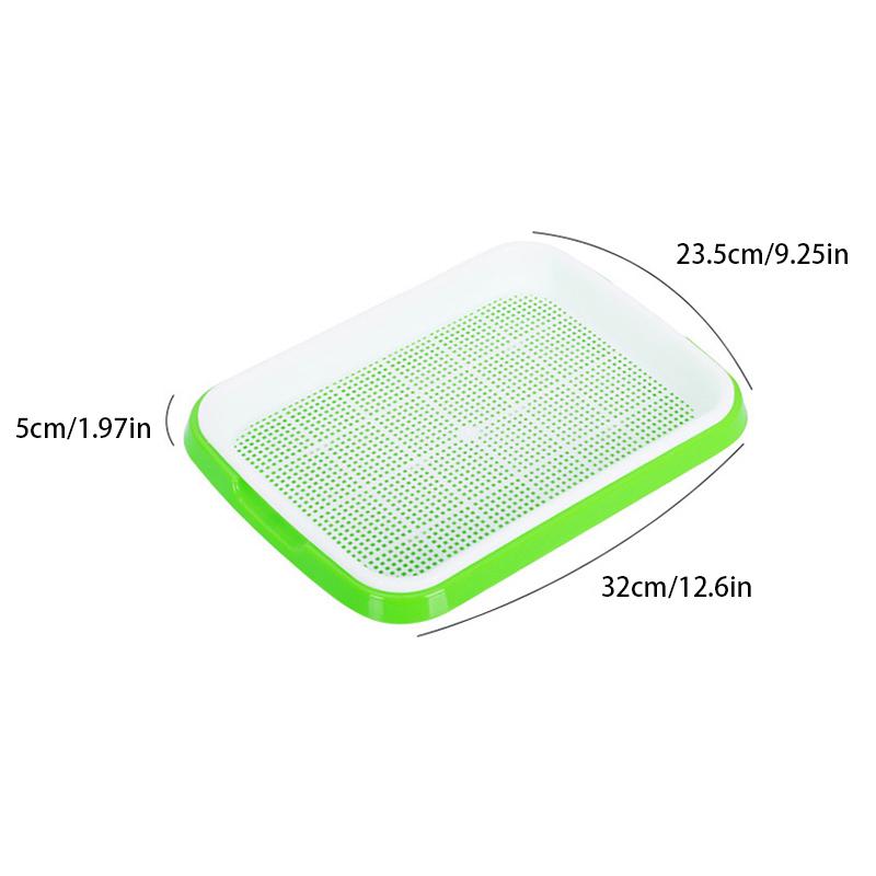 Sprout Dish Growing Pot Hydroponic Vegetable Beans Seeding Pot Household Plants Germination Tray Nursery With Lid Kit