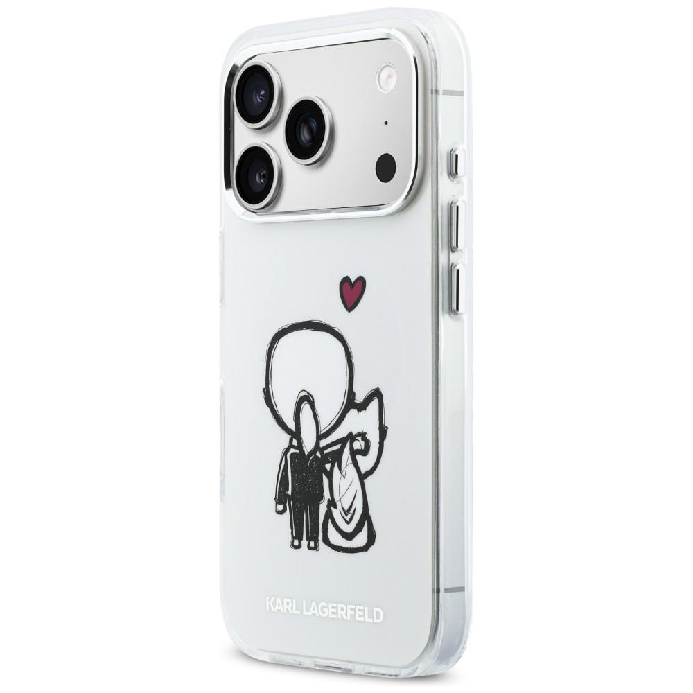 Karl Lagerfeld Karl & Choupette Back MagSafe Case for iPhone 17 Pro Clear