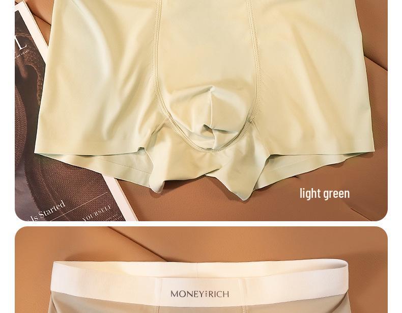 Eisseiden Herren nahtlose Boxershorts: Sommer-Komfort Sportunterwäsche mit mittlerer Taille