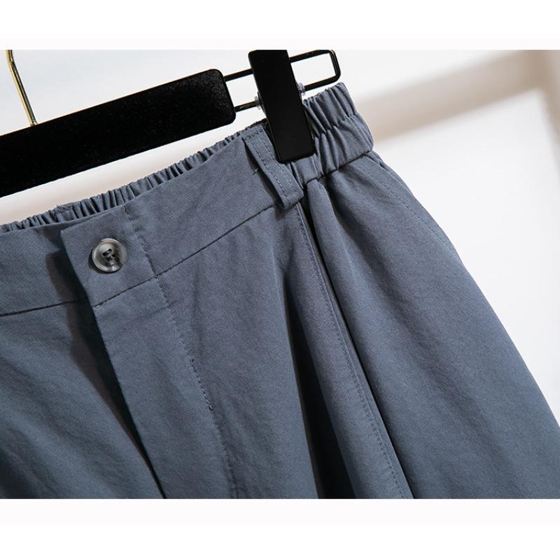 DIMANAF 2026 Summer New Plus Size Women High Waist Wide Leg Pants Loose Casual Trousers
