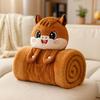 Universal Soft Warm Horse Mascot Plush Blanket Comfortable Fluffy Throw Flannel Blanket Folding Cartoon Mascot Doll Office