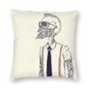 Gentleman Becomes A Hipster Square Pillowcase Polyester Linen Velvet Pattern Zip Decor Sofa Cushion Cover