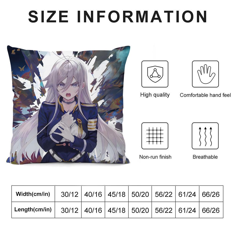 V-Vladilena Milizee-86 Anime Cushion Cover Pillowcase Ultra Soft Skin Friendly Fabric Cloud Like Comfort & Concealed Zipper