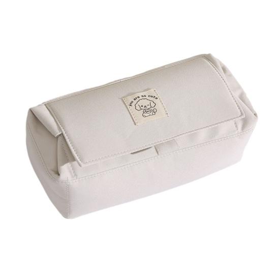 Canvas Pencil Case Double Layer Waterproof Stationery Bag Student Pencil Organizer for School Office Travel Cosmetic Bag