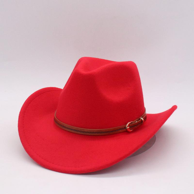 Cross-Border Hot Sale Western Cowboy Hat Men'S Felt Ethnic Style Retro Knight Top Hat Women'S Felt Manufacturer Wholesale Jazz