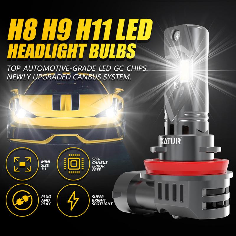 

Katur 2x H8 H9 H11 H16 Car Led Headlight Fog Light DRL Super Led 6000K White 20000LM Powerful For Kia Optima Sorento Sportage H8 H9 H11