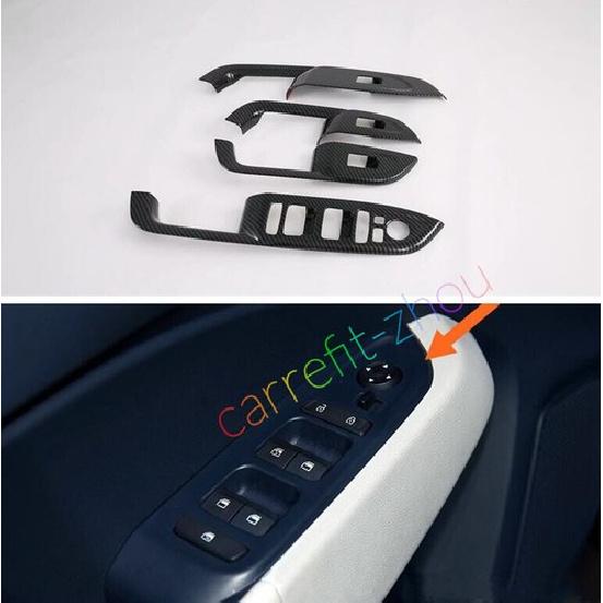 For Hyundai Venue 2020-2023 Carbon Fiber ABS Window Lift Panel Switch Cover Trim