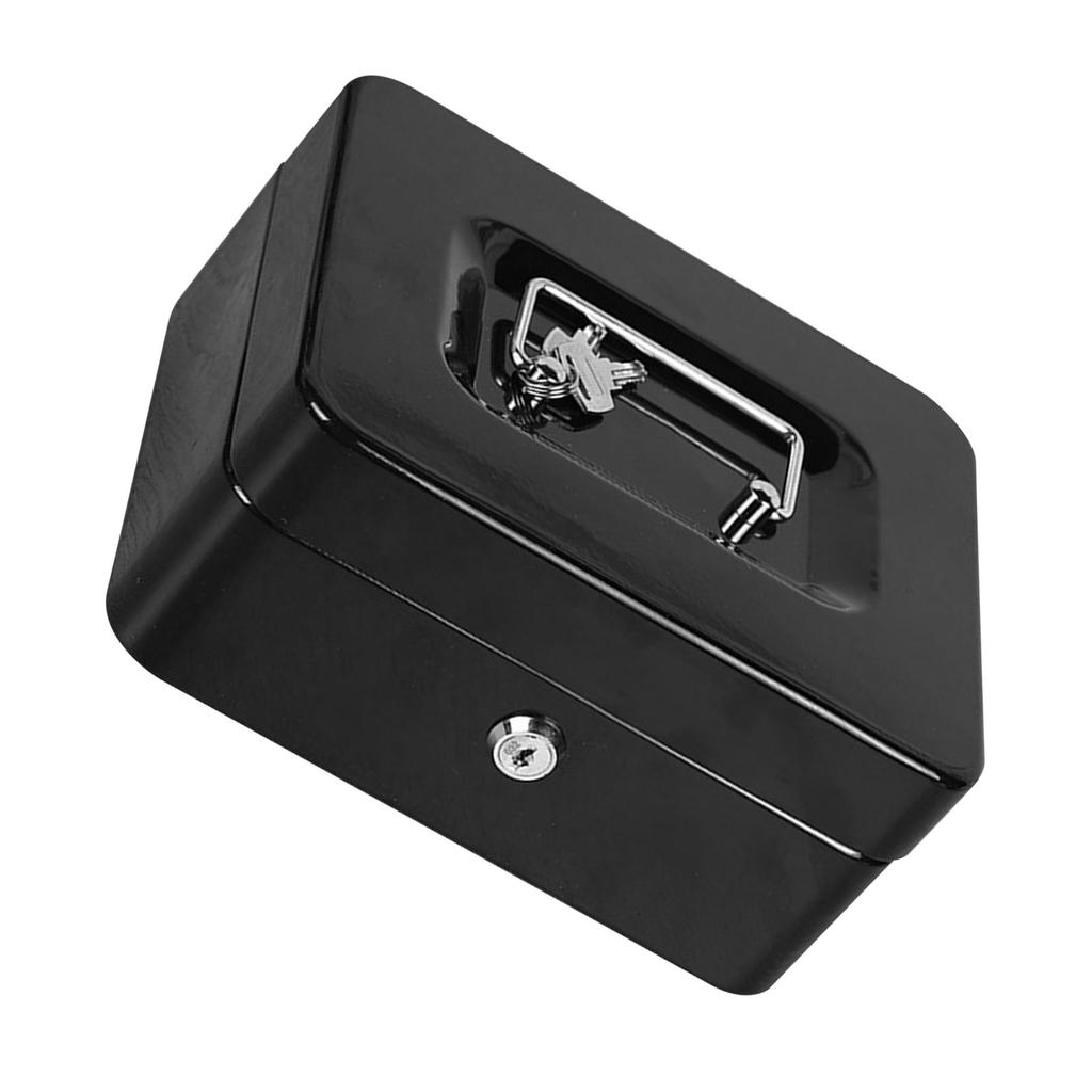 Fireproof Box Large Capacity Portable Document Box Metal Safe Storage Box with 2 Keys for Home Car