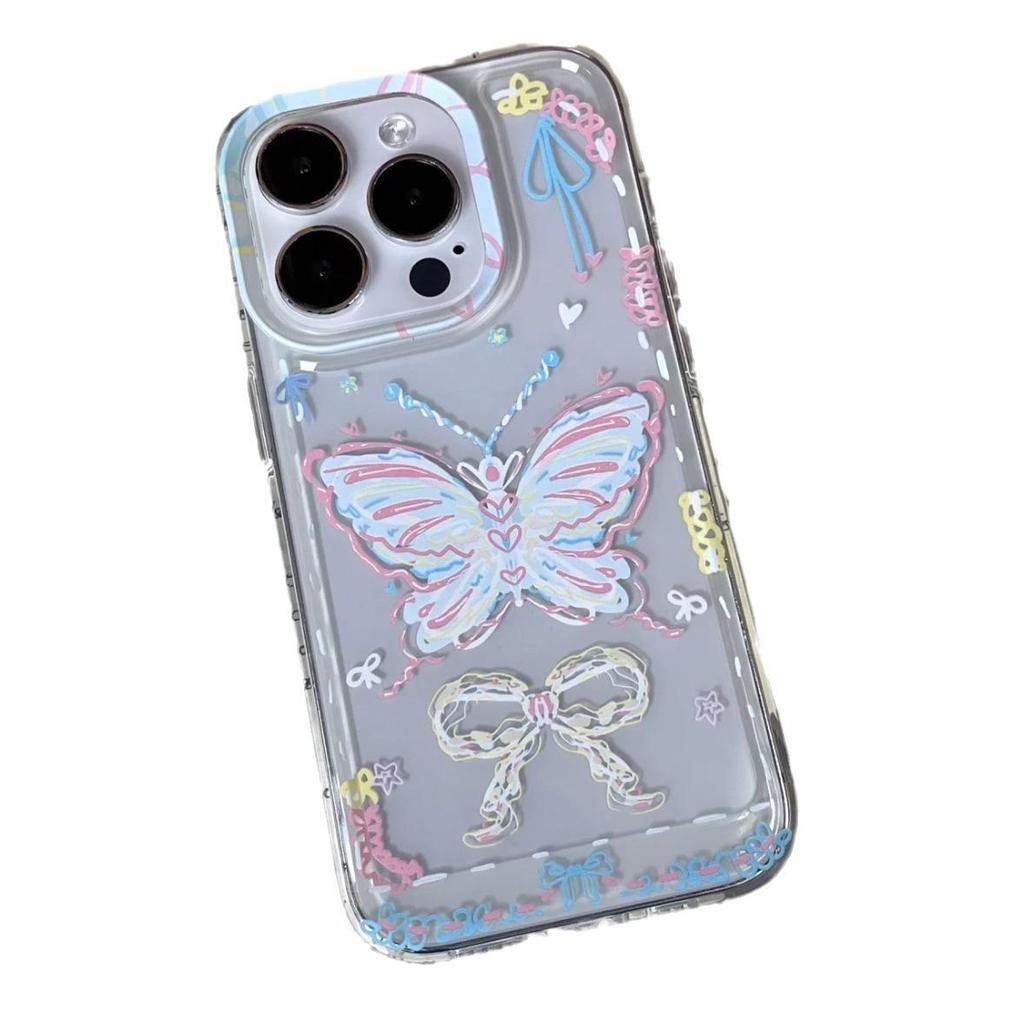 Roztomilý kryt na mobilní telefon Butterfly Millennium Light pro Apple 14 Pro Max & iPhone 11 - Ideální pro starší ženy!