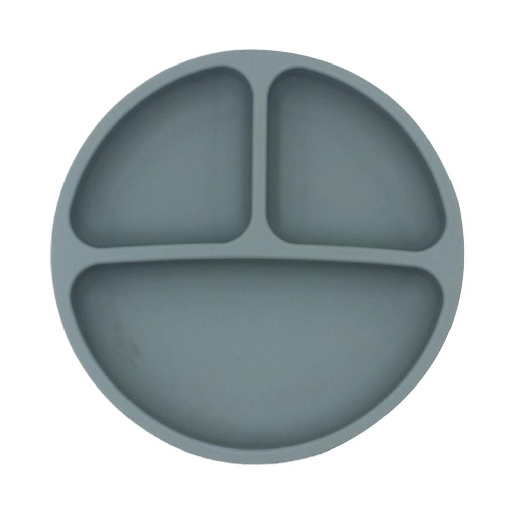 Children Food Plate Baby Nonslip Silicone Feeding Dish Compartment Bowl Infant Tableware Dining Room Restaurant