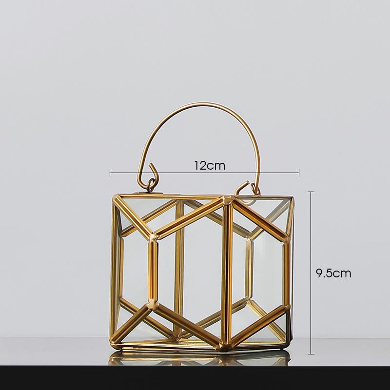 

Креативный геометрический вечный цветок стеклянная крышка украшения цветочная комната микропейзаж магазин одежды кафе DIY витрина украшения Type A (excluding interior)