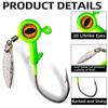 Anti-Snagging Soft Lead Head Jig Hook with Weight 1.75g-7g for Lure Fishing Ocean Beach Use