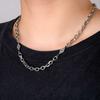 Hip Hop Neck  Geometric Rhombic Star Steel Neck Chains Collar Necklace Korean Style Stainless Steel Necklace Men  Women