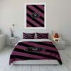 Diagonal stripes and emblem. Bedding sets Duvet cover sets Duvet covers Pillowcases(1*Duvet Cover 2*Pillowcases without duvet insert)