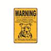 Vintage Tin Art of Courtyard Dog: Garden No - Entry Warning Sign for Home Decoration