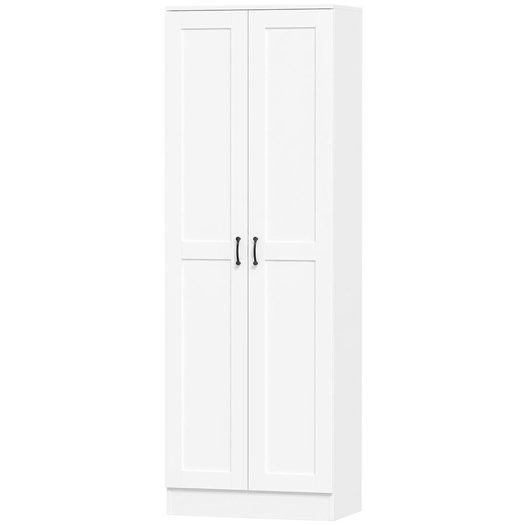 Armadio 175 cm con Spazio Contenitore, Mobile da Cucina con Ante Soft-Close e Ripiani Regolabili, Bianco