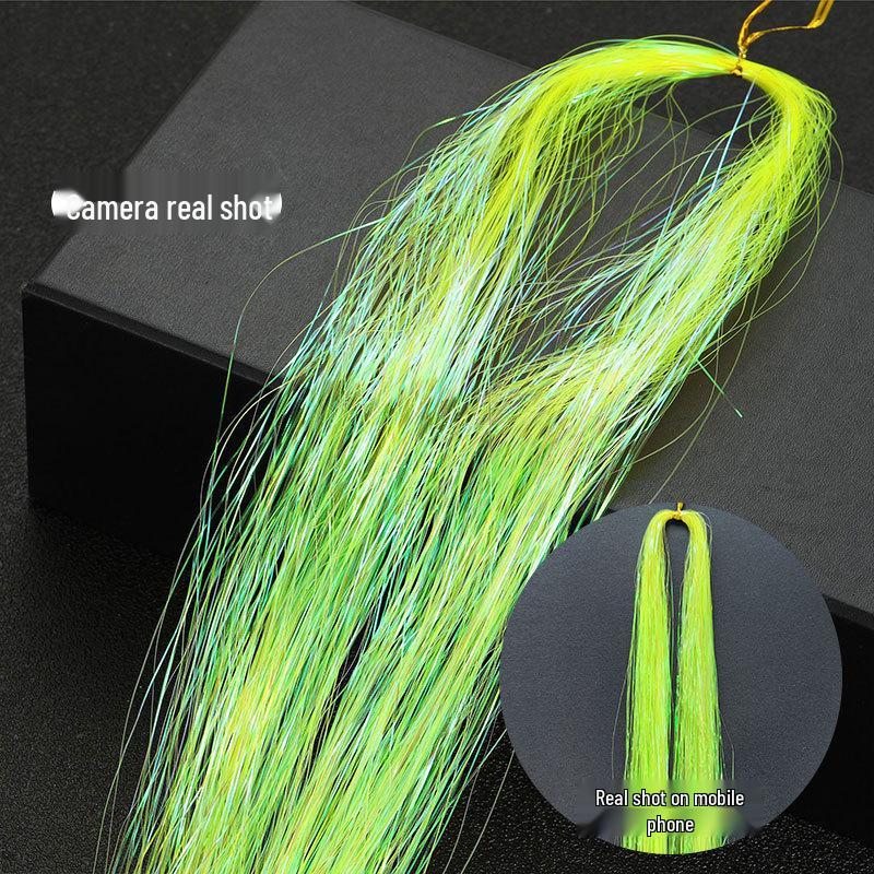 Gold Laser Tinsel Hair Extensions - Shiny Metal Wire, Colorful and Seamless.