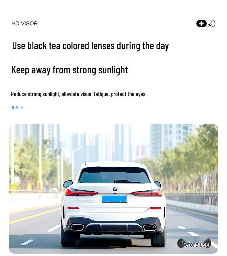 Day & Night Anti-Glare Sun Visor for Driving