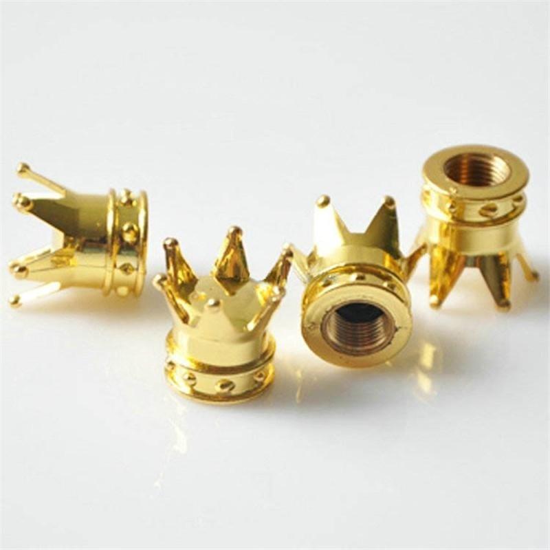 4pcs/lot Car Truck Motocycle Bike Valve Caps Crown Shaped Tire Wheel Stem Air Valve Cap Tyres