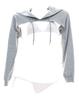 [DOKiDOKi] Ultra-Short Hoodie [Gray] Show Off Your Body! Sexy Cosplay Costume for Women, Street Style
