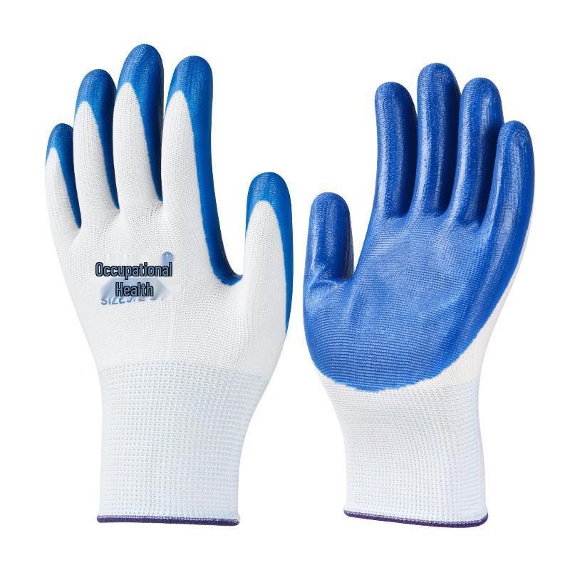 Foam Grip Non-Slip Latex Work Gloves for Men & Women - Breathable, Wear-Resistant Rebar Construction Safety Gloves