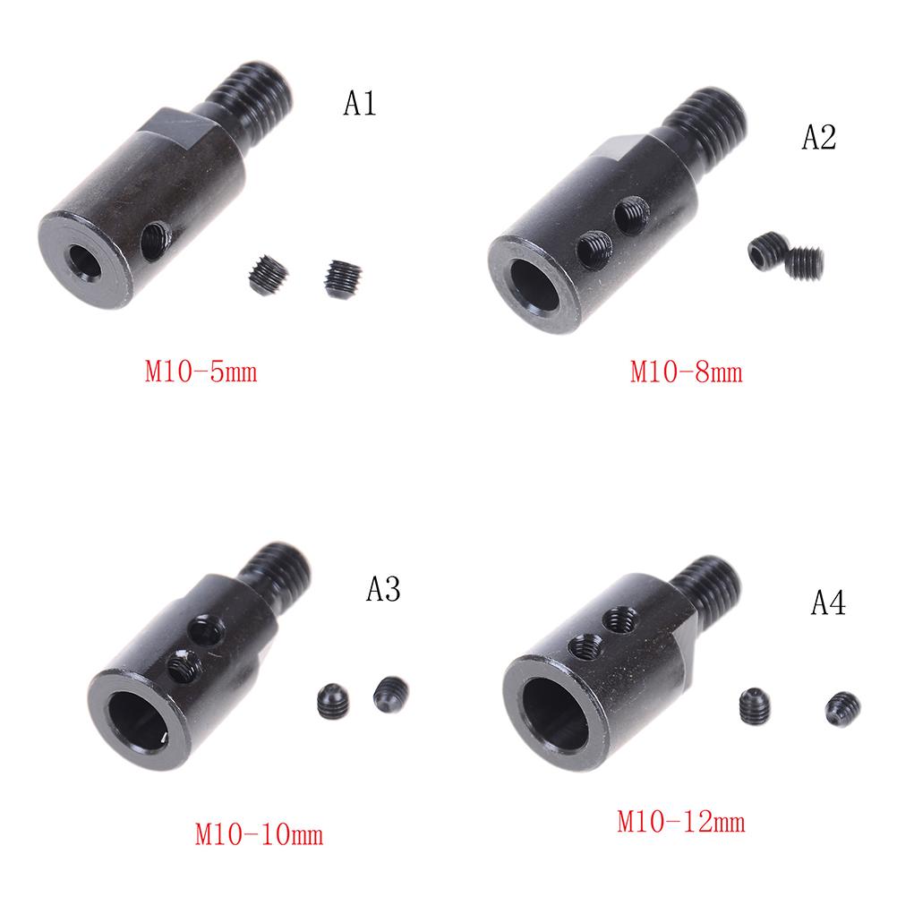 1pc Black 5mm/8mm/10mm/12mm Shank M10 Arbor Mandrel Connector Adaptor For Angle Grinder Cutting Tool Accessory