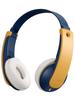JVC Kenwood Wireless Bluetooth Headphones for Up To 16 Hours of Volume Limit Sticker Ideal for Online Classes HA-KD10W-Y Kids, Yellow, Playback,