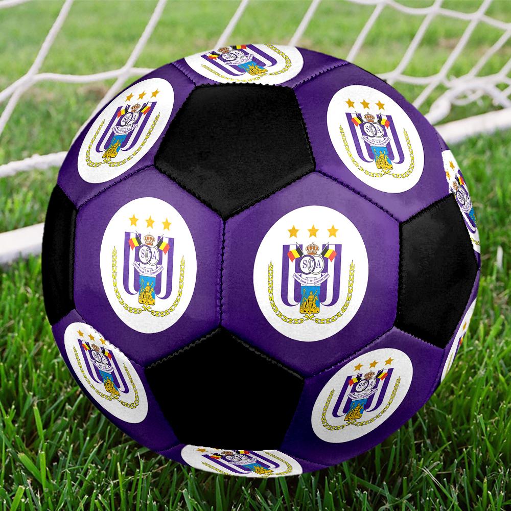 SIZE 5 RSC Anderlecht Soccer Ball Colorful All Ages Machine Stitched PVC Competition Ready Durable High-Bounce
