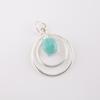 Amazonite Gemstone 925 Sterling Silver Jewelry Handmade Pendant 1.65" For Gift PP-61-32