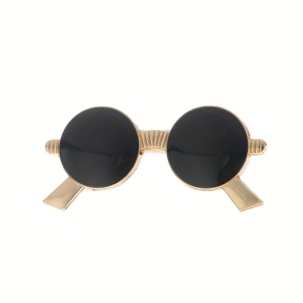Elegant Glasses Shape Brooch Jewelry For Women Vintage Style Clothings Decoration