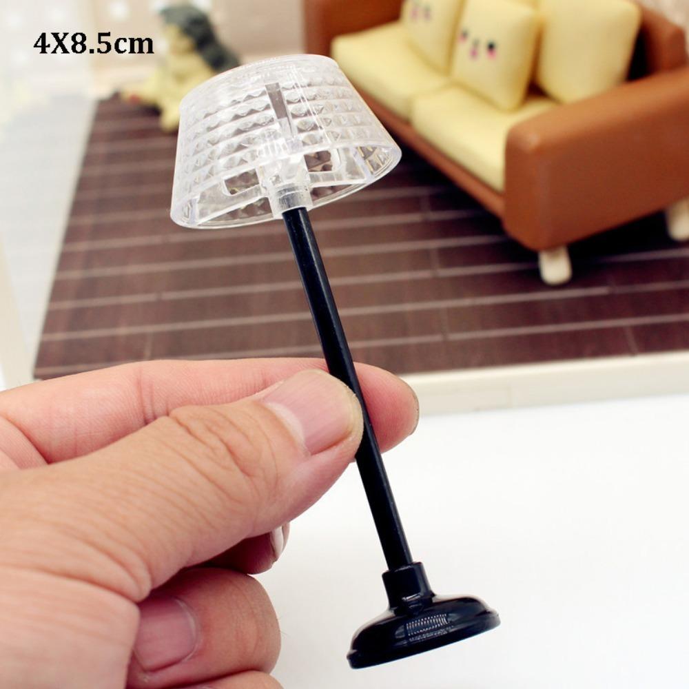 

1:20 1:25 Floor Lamp Plastic Dollhouse Bedroom Lamp Children Gift 8