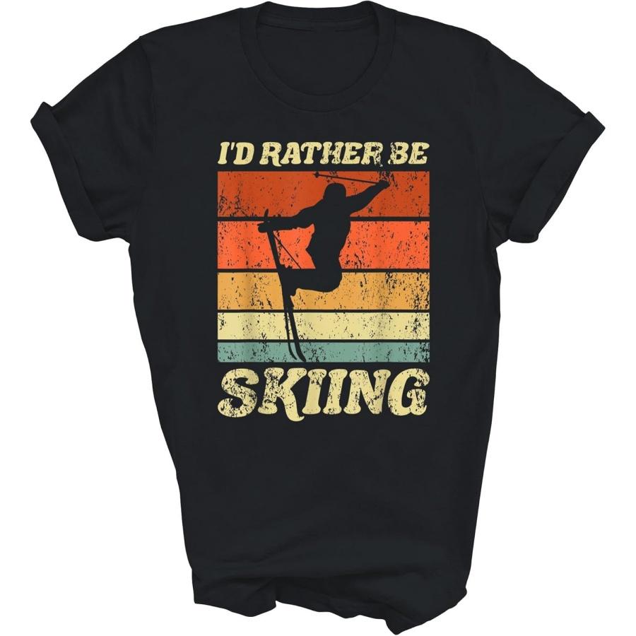

Ski Vacation Winter Sports Skiers I d Rather Be Skiing Unisex Shirt Gift Women Men T-Shirt (Black;2XL) XXXXXL різнокольоровий