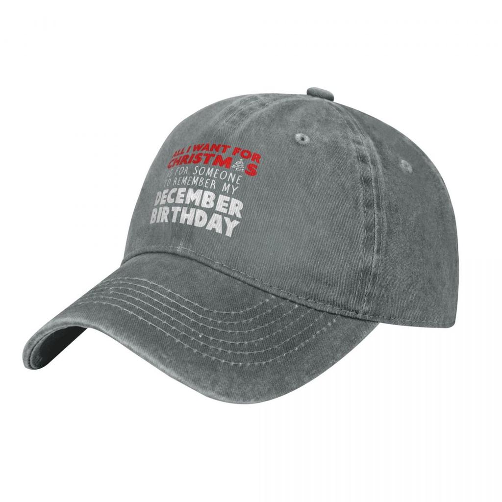 NEW LIMITED Birthmas December Christmas Birthday demin Cap Breathable Design Golf Hat Cap Unisex Summer